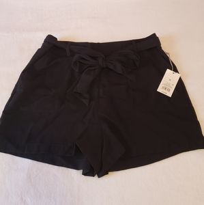 Black Loose-Fit Dress Shorts